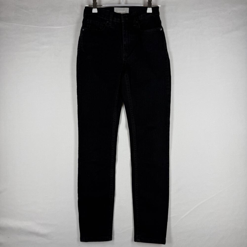 Everlane Women 24R Black Slim Straight Leg Stretch Jeans Denim